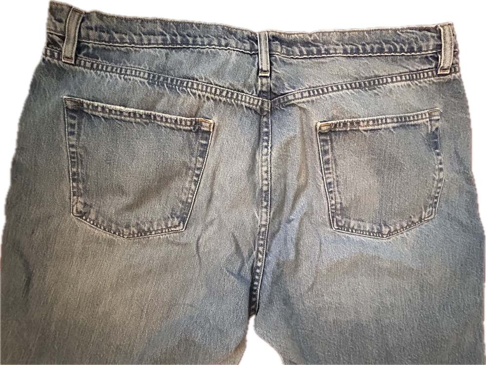 FRAME Le Slouch Mid-Rise Straight Leg Jeans Biodegradable Denim 34 - Picture 11 of 14
